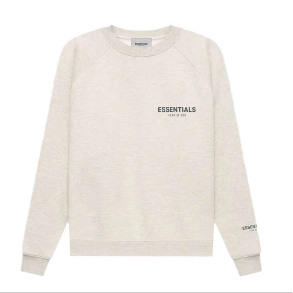 Essentials Fear of God Oatmeal Crew Neck Sweatshirt